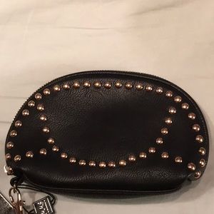 Black and Gold Stud wristlet